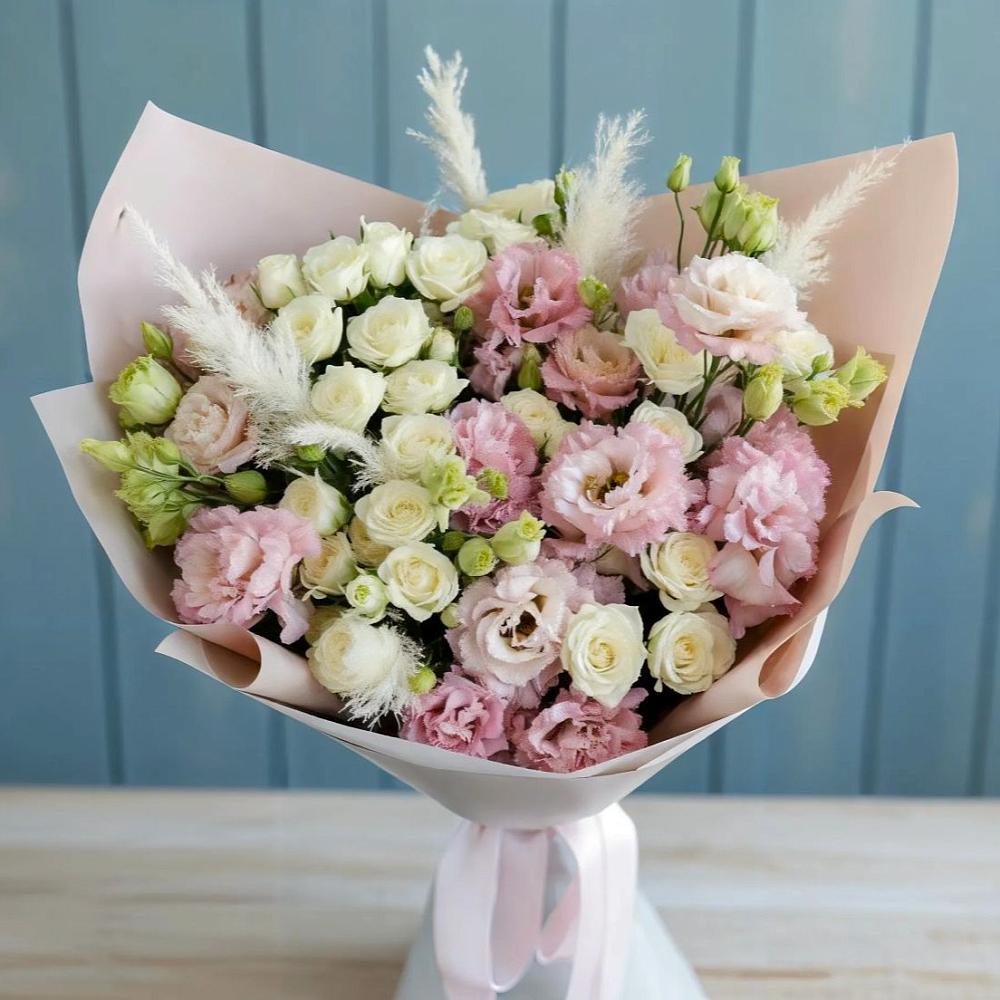 Букет цветов из: Альстромерии и Розы в Бурее