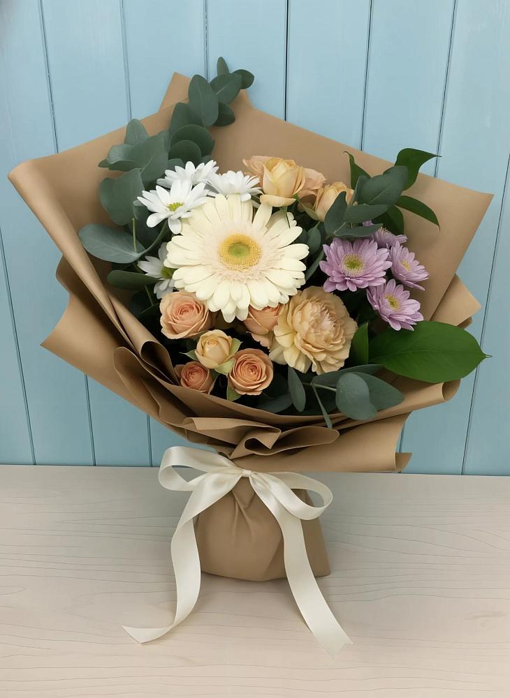 Букет цветов из: Герберы и Хризантемы в Бурее