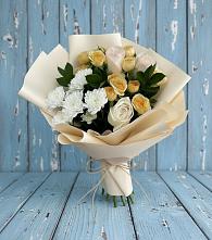 Букет цветов из:  Розы и Хризантемы #REPLACE_PRED# Бурее
