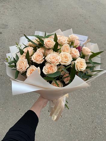 Букет Кремовые розы Латте в Бурее
