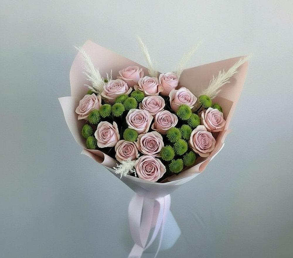 Букет цветов из: Розы и Хризантемы в Бурее